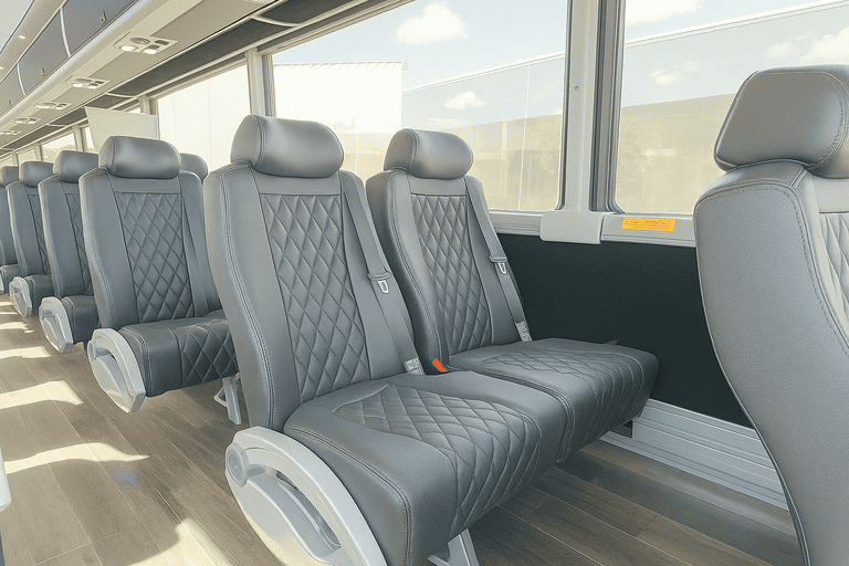 interior of North Lauderdale Charter Bus charter bus