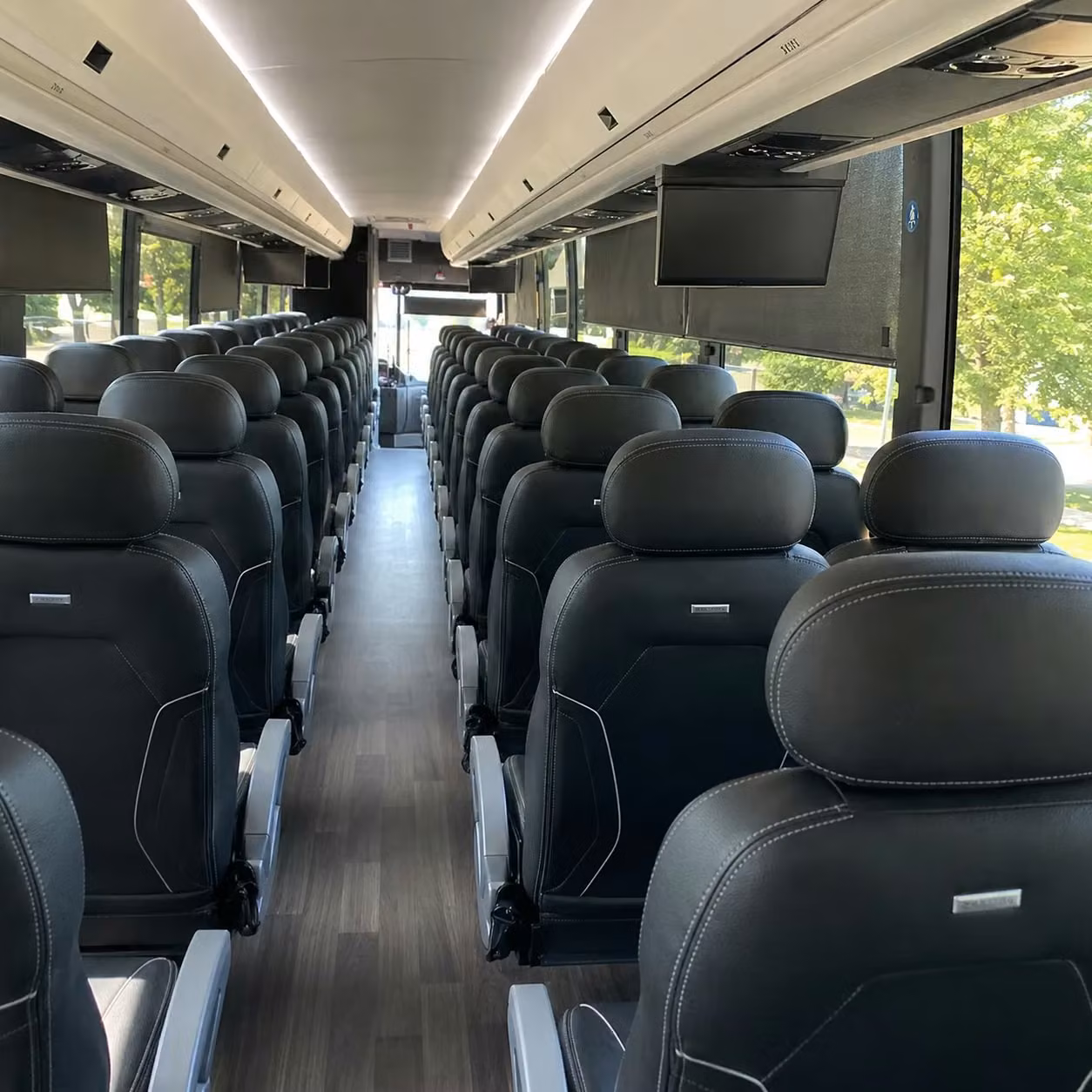 north lauderdale charter bus interior